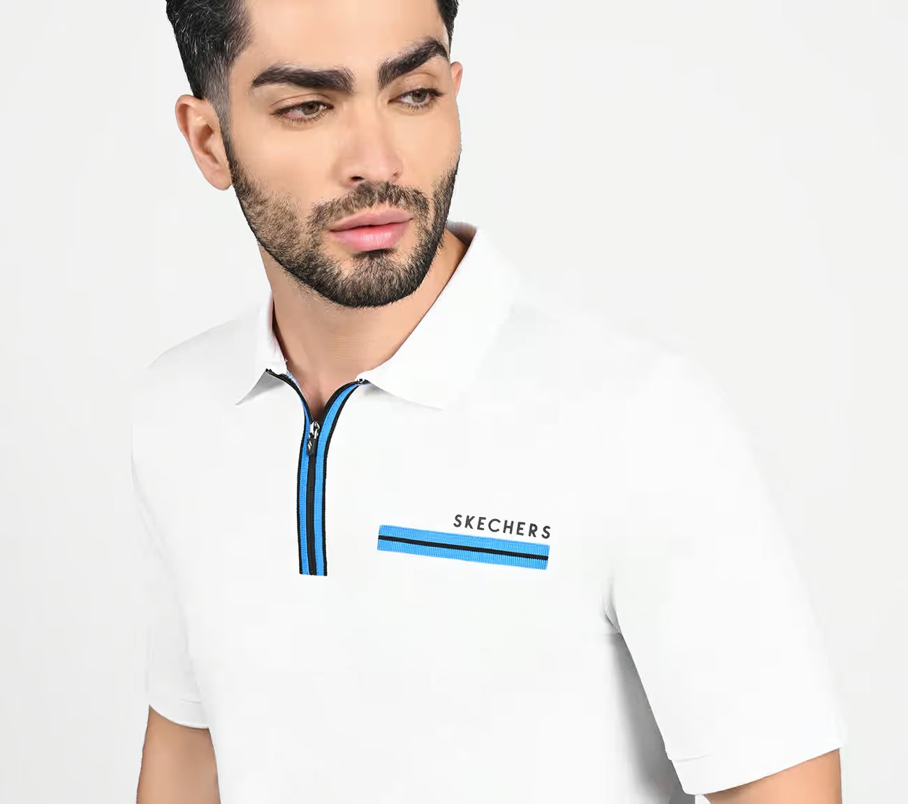 OASIS TWILL PLACKET POLO, WWWHITE Apparel Right View