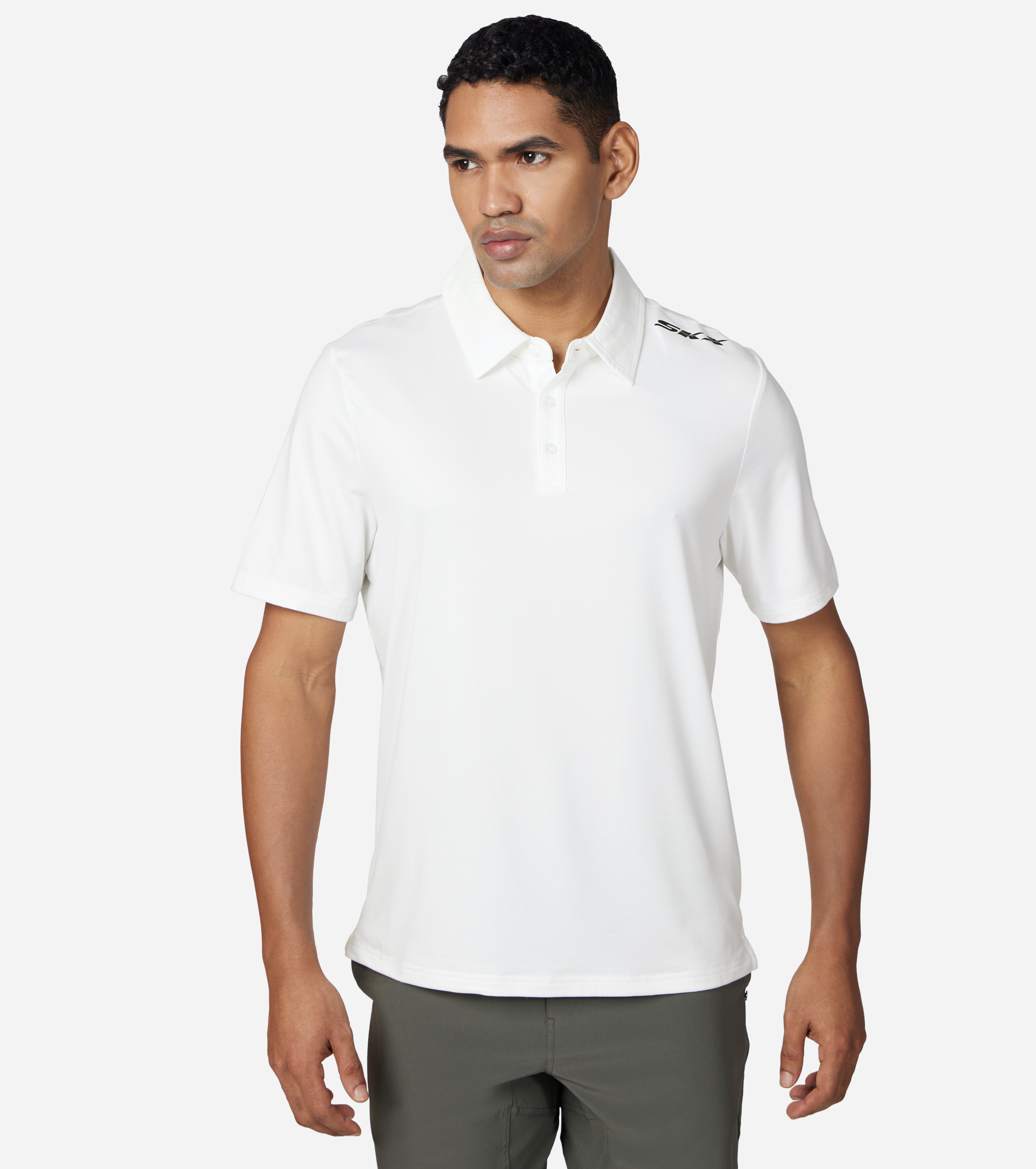 Skechers polo shirt white new arrivals