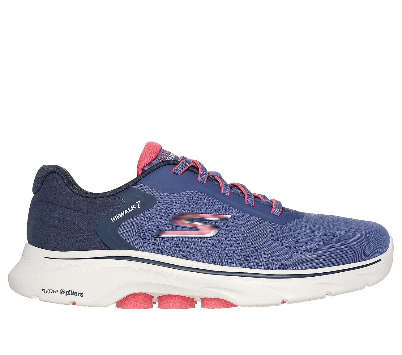 GO WALK 7 - COSMIC WAVES, NAVY Footwear Lateral View