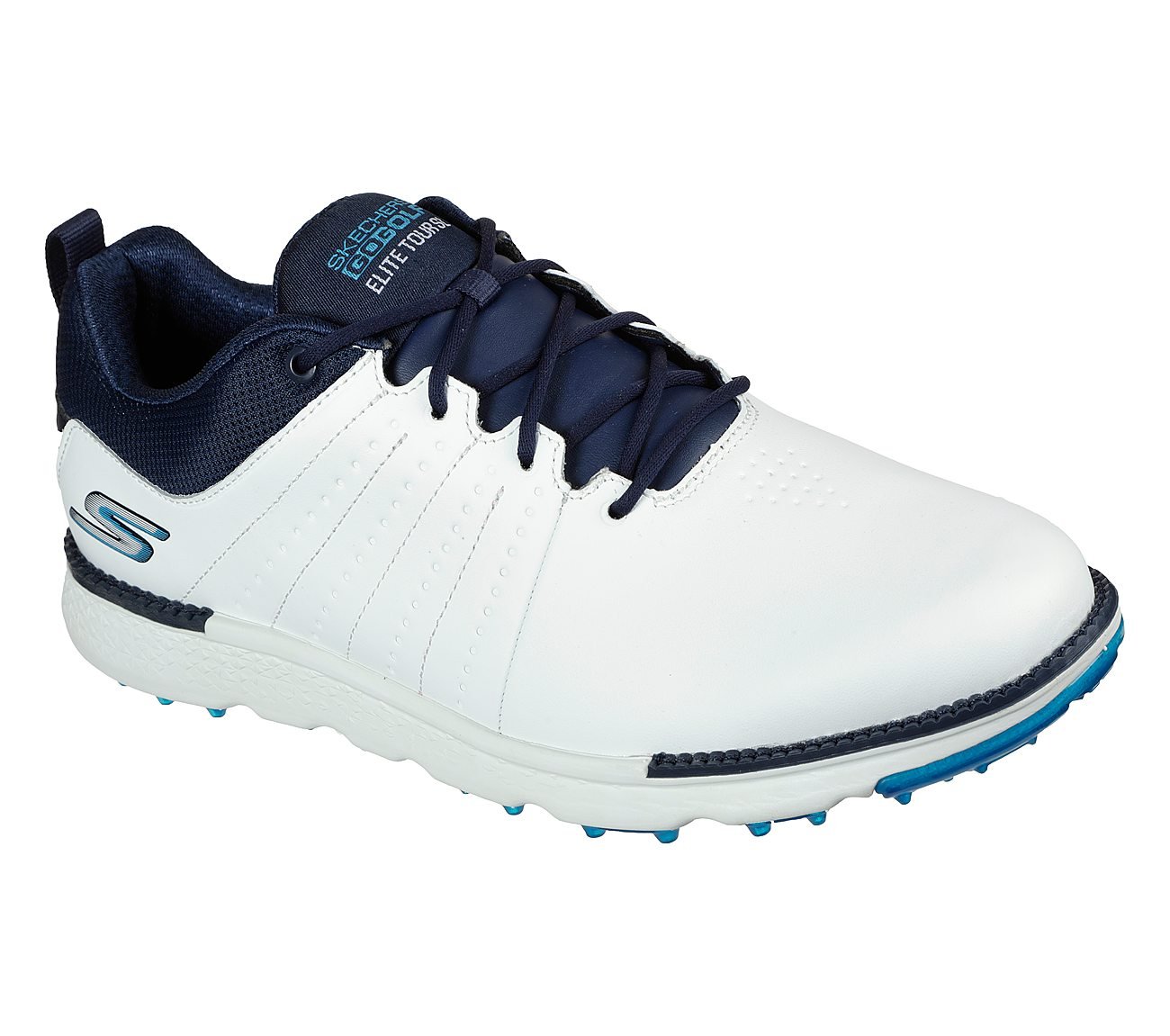 GO GOLF ELITE - TOUR SL, WHITE/NAVY Footwear Lateral View