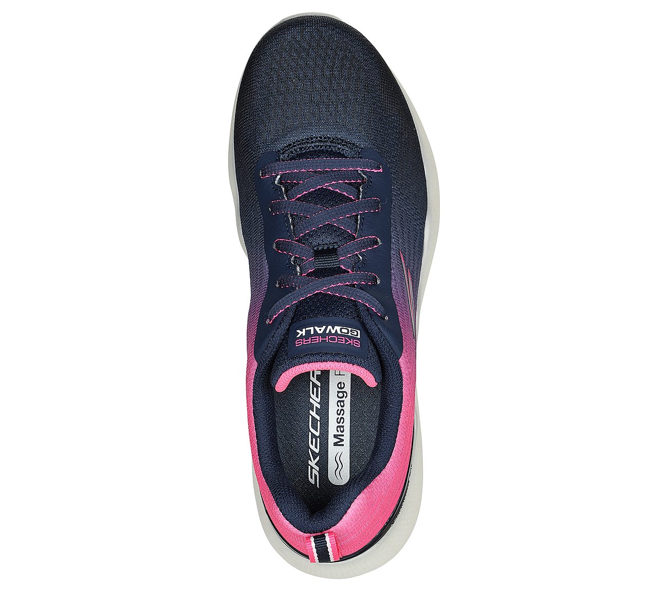 GO WALK MASSAGE FIT, NAVY/PINK Footwear Top View