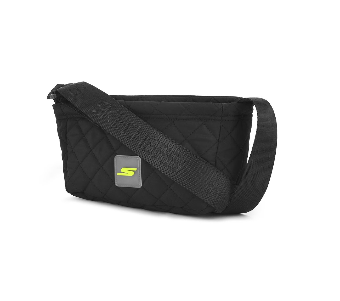 QUILTED SIDE BAG, BBBBLACK Accessories Top View