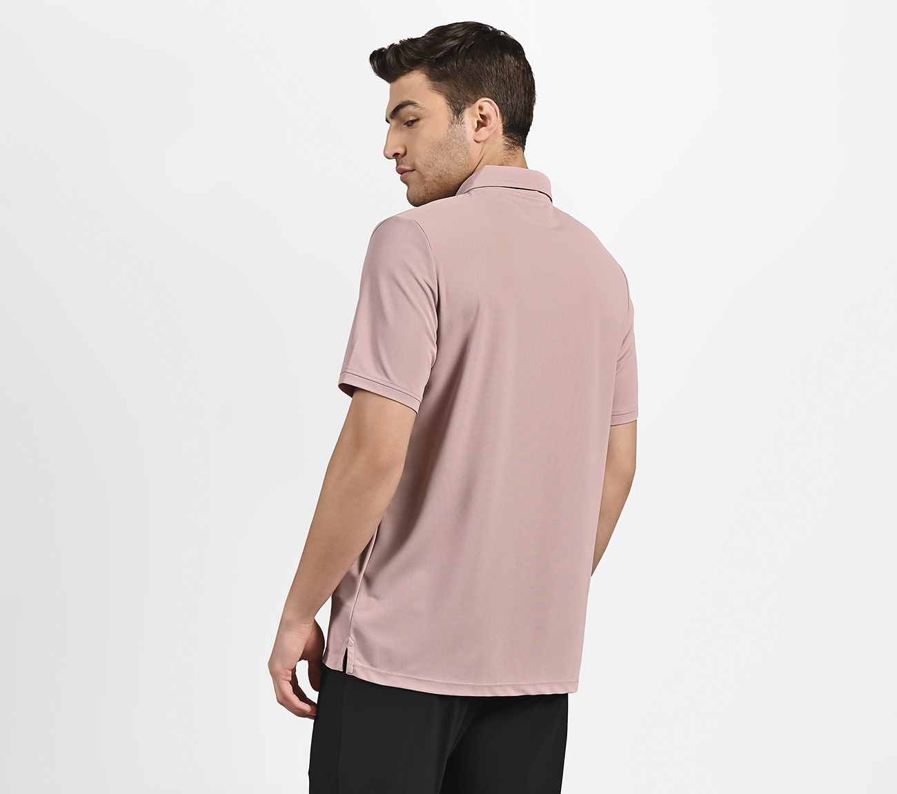 SKECHERS ESSENTIAL POLO, HOT PINK/GRAY Apparel Left View