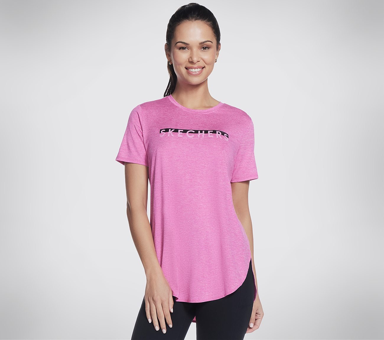 GODRI SWIFT SKECHERS TUNIC T-SHIRT, PPINK Apparel Lateral View