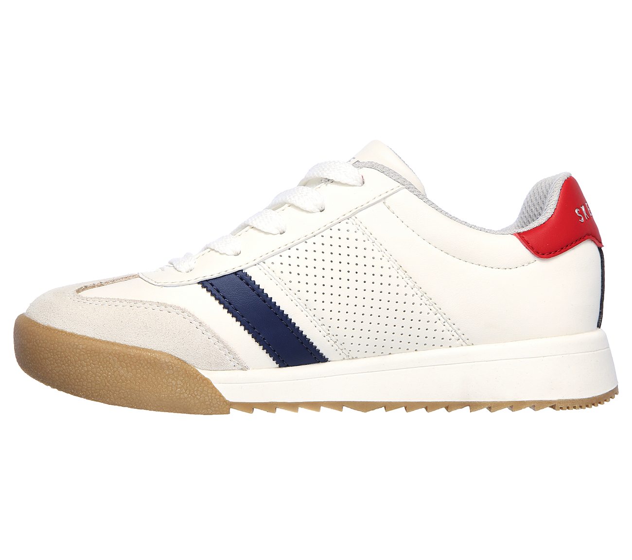 ZINGER, WHITE/NAVY/RED Footwear Left View