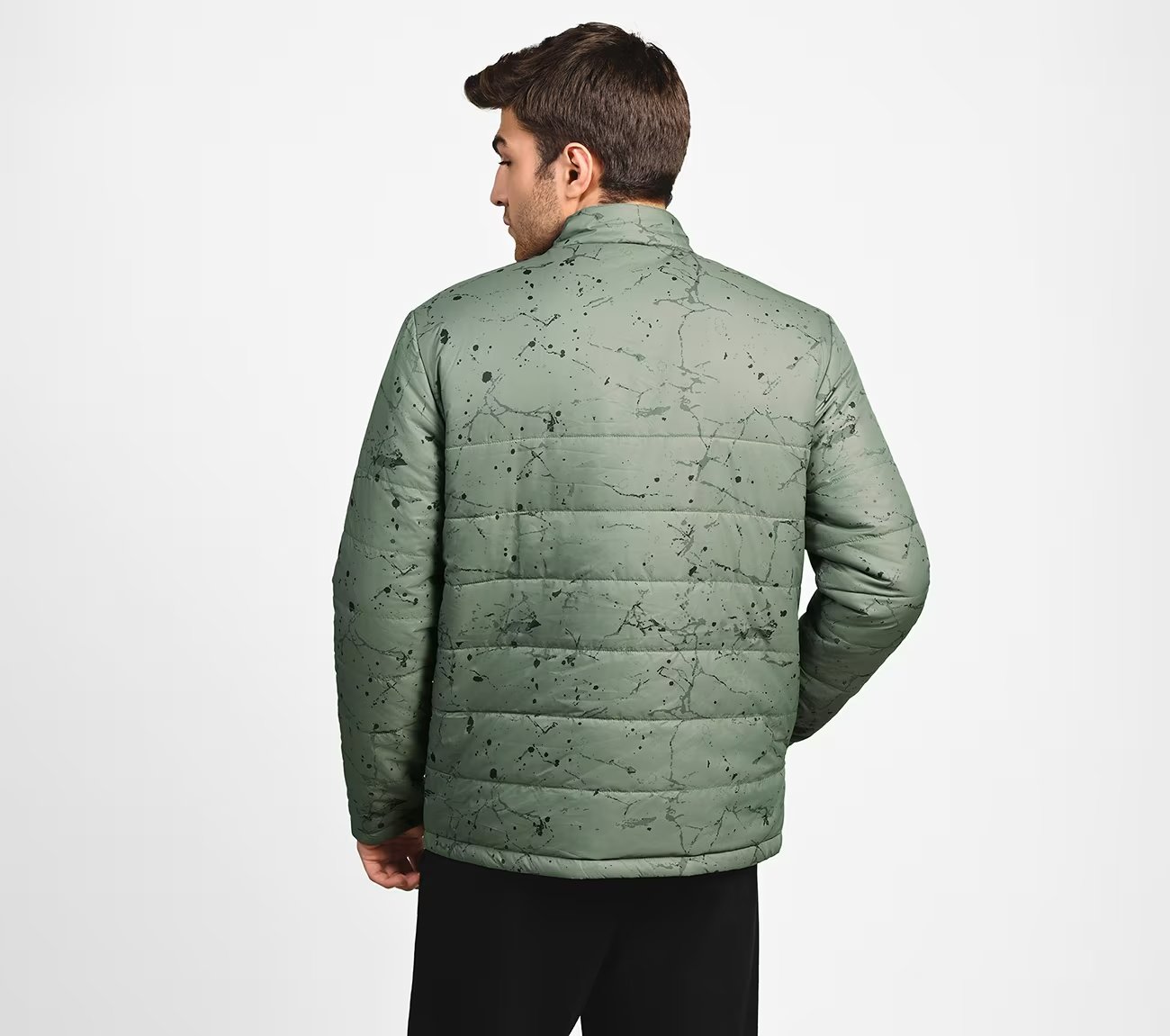 OASIS SPLATTER PUFFER, WWHITE/GREEN Apparel Left View