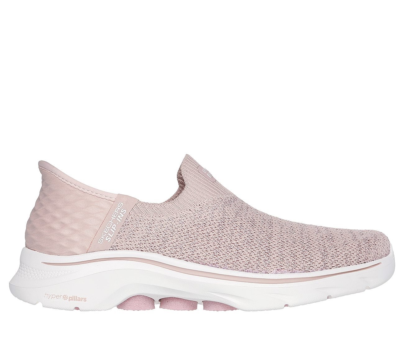 SKECHERS SLIP-INS: GO WALK 7 - SPRINGTIME, LLLIGHT PINK Footwear Lateral View