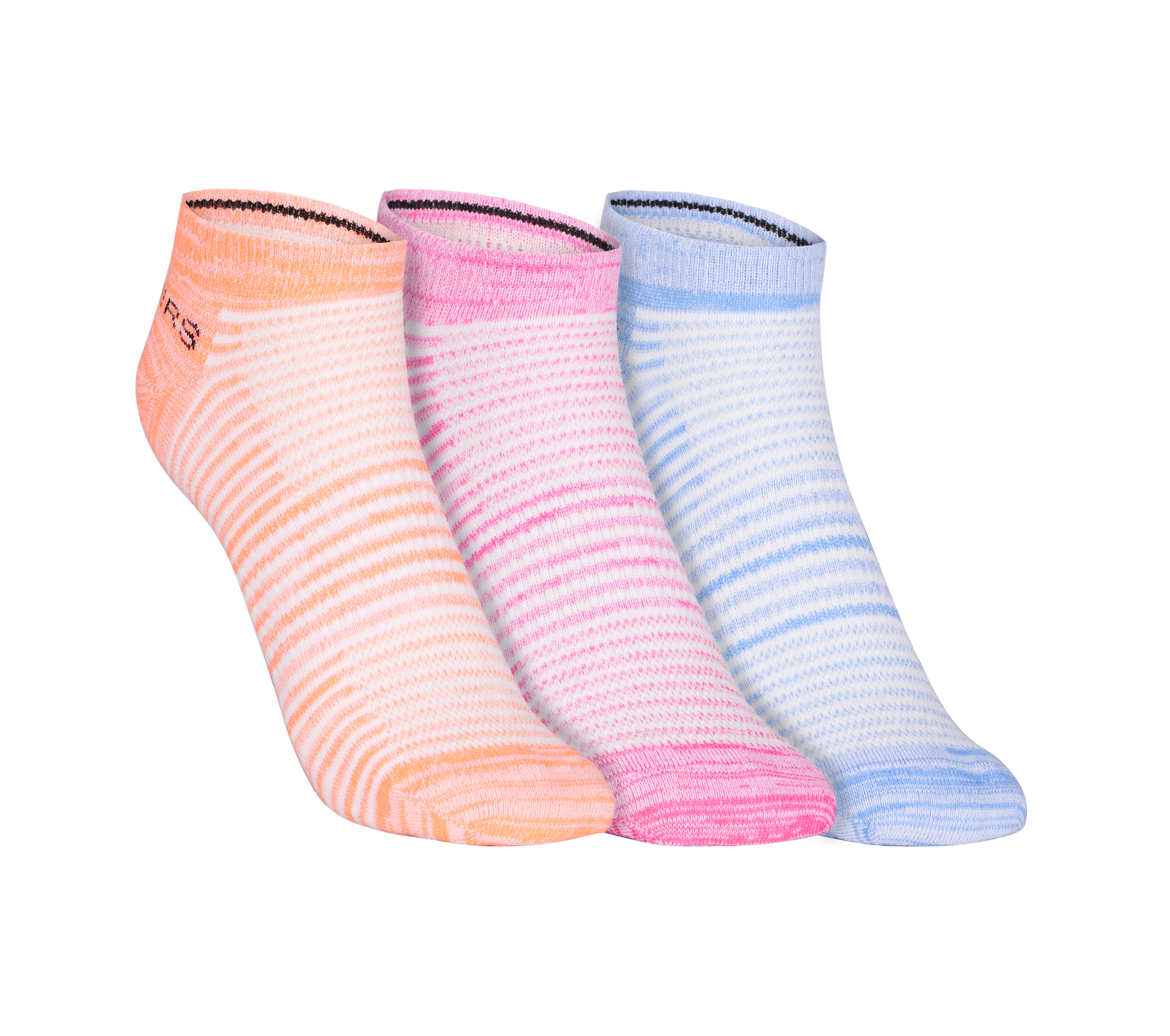 Skechers Girls' LOW CUT NON TERRY multi socks