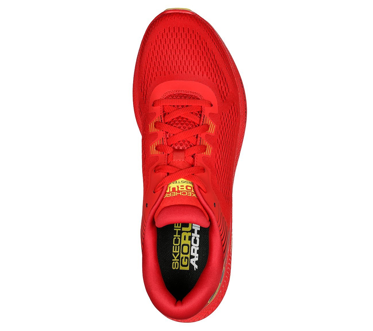 GO RUN PERSISTENCE, RED/YELLOW Footwear Top View