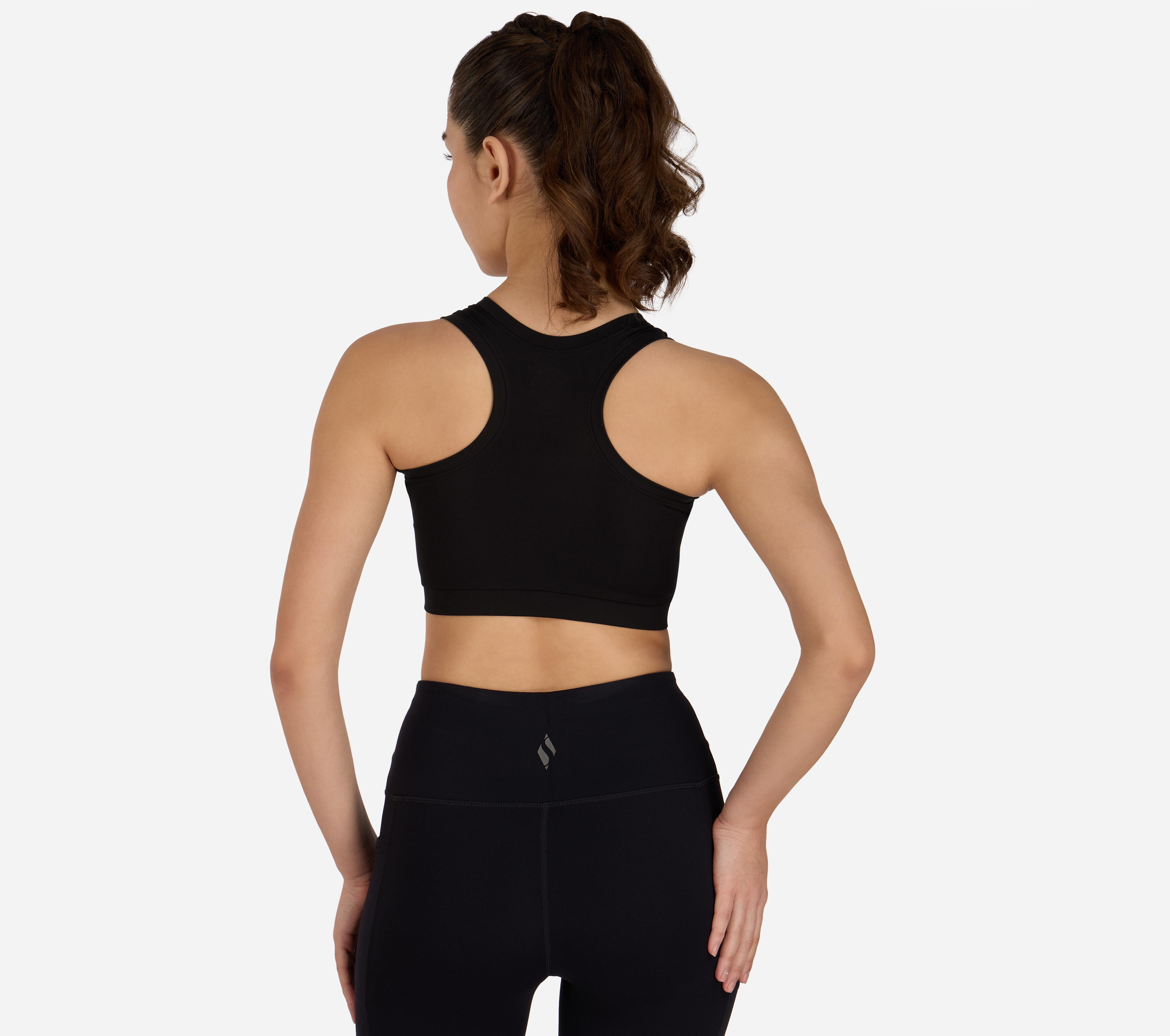 RACERBACK SPORTSBRA, BBBBLACK Apparel Bottom View