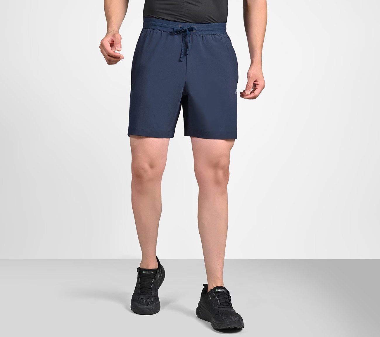 SKECHERS PERFORMANCE SHORTS, NNNAVY Apparel Lateral View