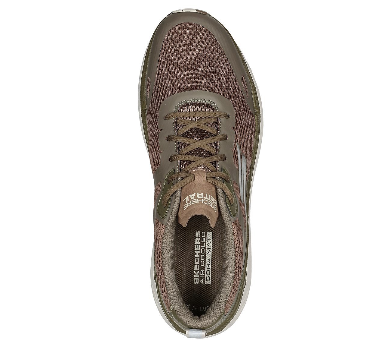 MAX CUSHIONING PREMIER TRAIL, TAUPE/OLIVE Footwear Top View