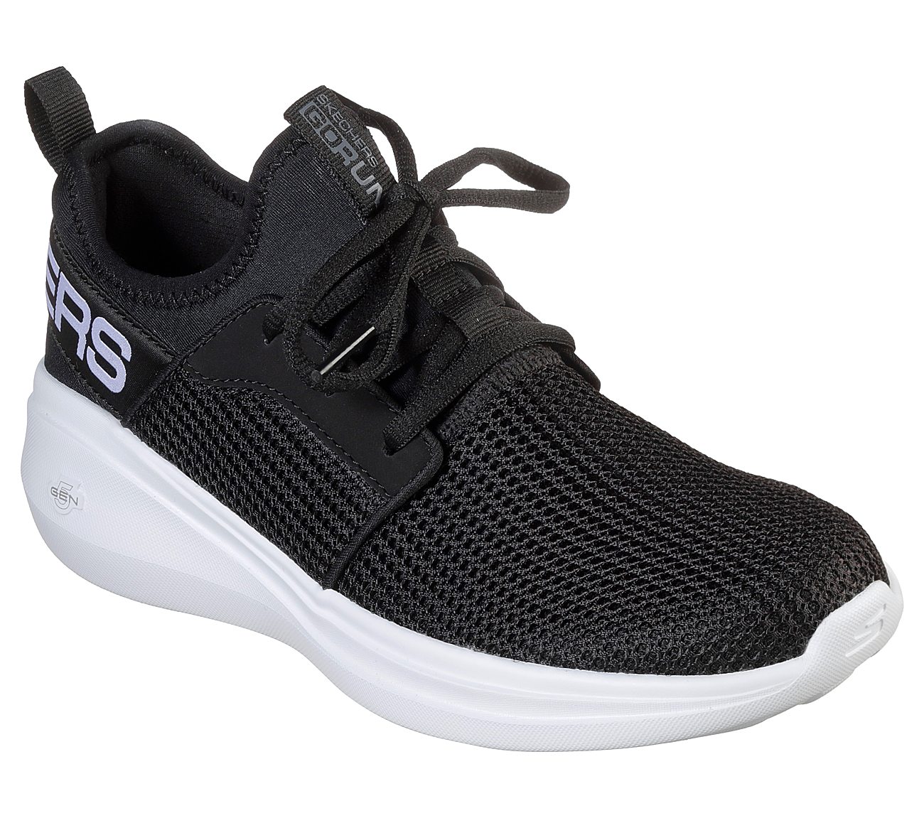 Skechers Black/White Fast Valor Running Shoes - Style ID: 15103 | India