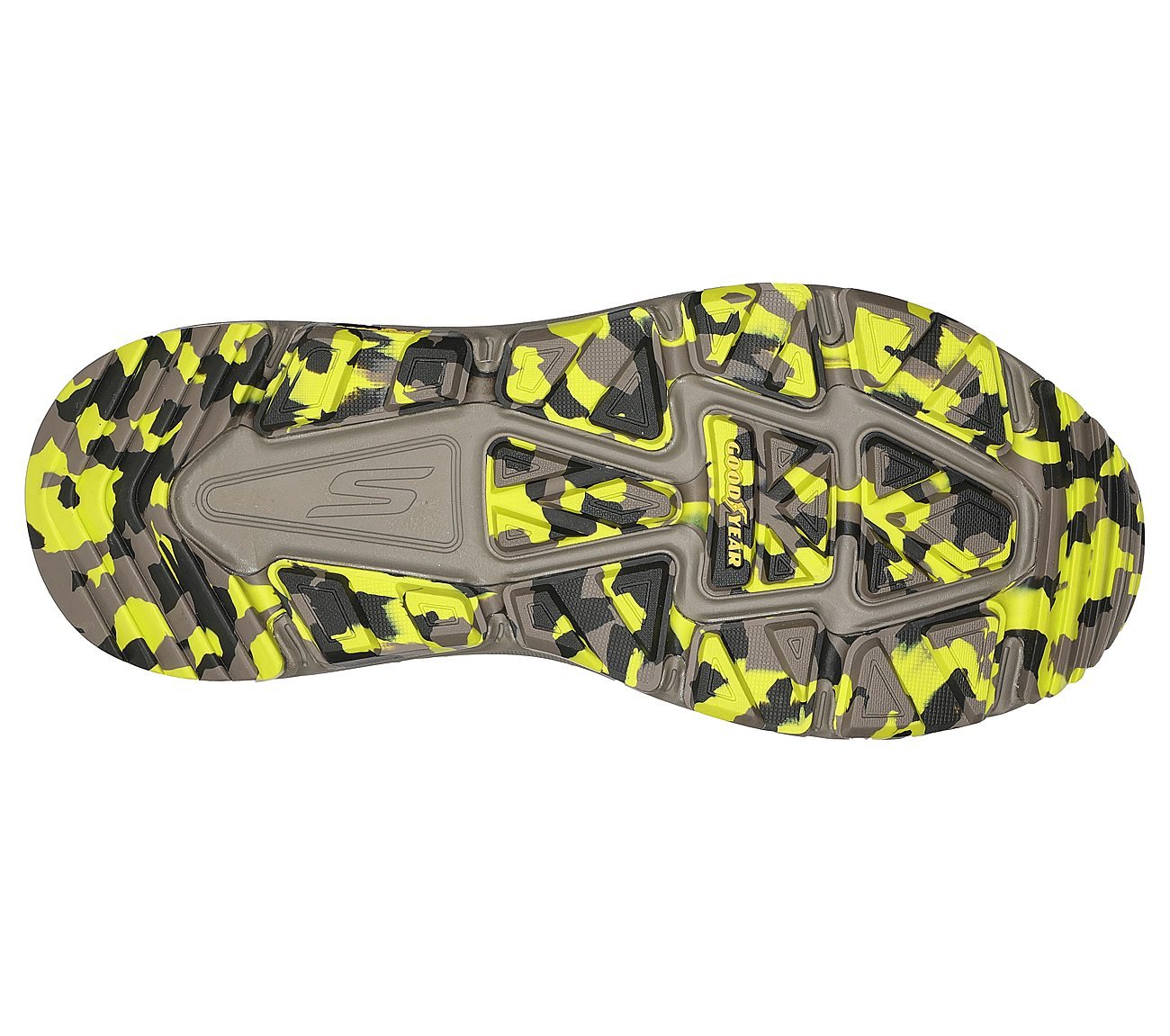 MAX CUSHIONING PREMIER TRAIL, LIME/MULTI Footwear Bottom View