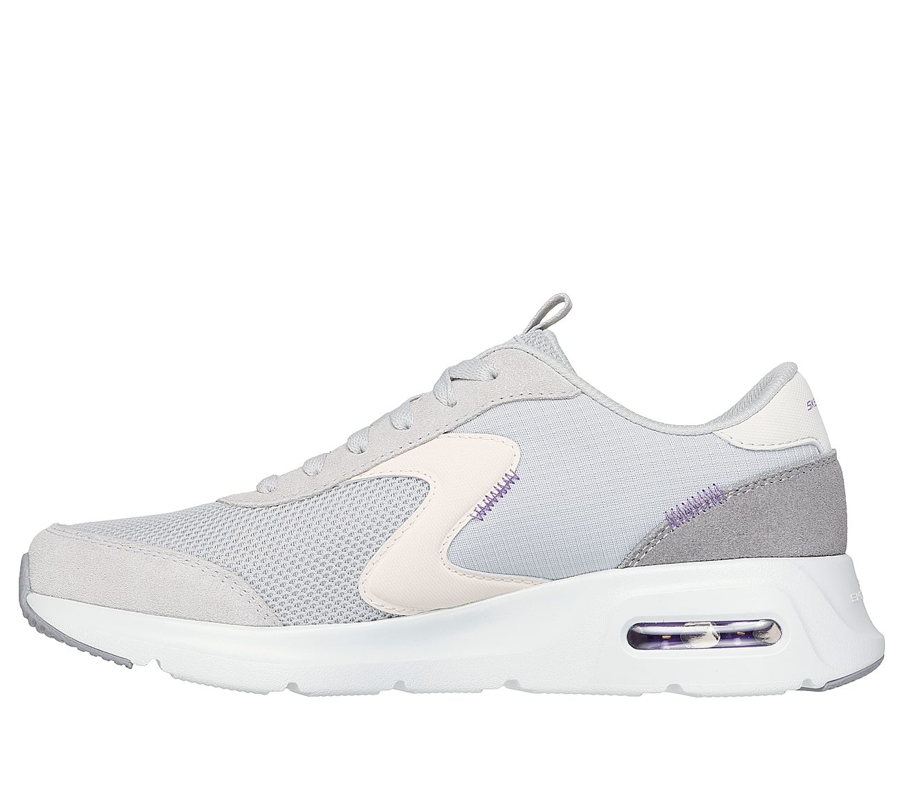 SKECH-AIR COURT-AIR WAVE, LIGHT GRAY/MULTI Footwear Left View