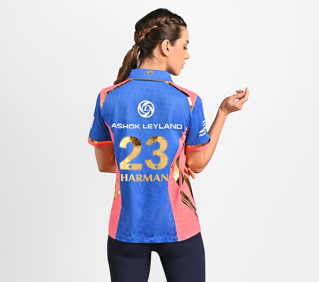 MUMBAI INDIANS: WPL PLAYER EDITION JERSEY 2025, NVY/WHT/LT. BLUE Apparel Right View