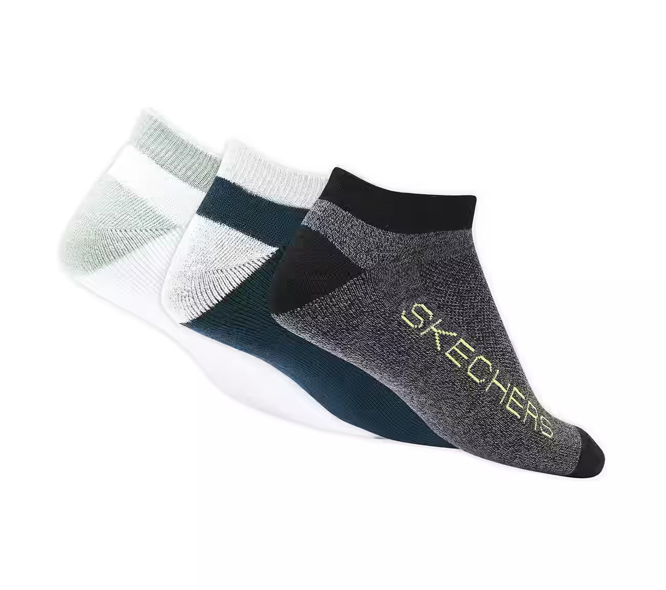 3 Pack of MENS NON TERRY LOW CUT Socks, MMULTI Accessories Top View