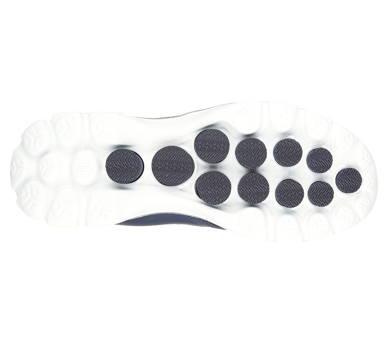 GO WALK 3 - ACCOMPLISH, NAVY/WHITE Footwear Bottom View