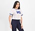 MUMBAI INDIANS: MESH CROP TOP, WHITE