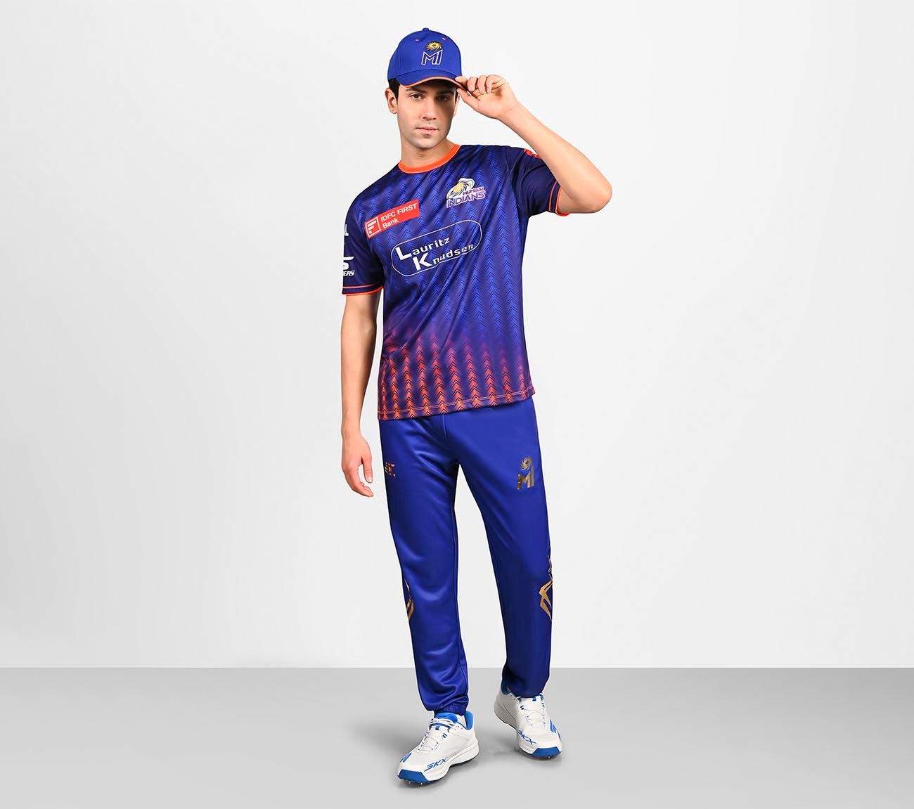 MUMBAI INDIANS: IPL TRAINING REPLICA JERSEY 2025, ROYAL/NAVY/LIME Apparel Right View