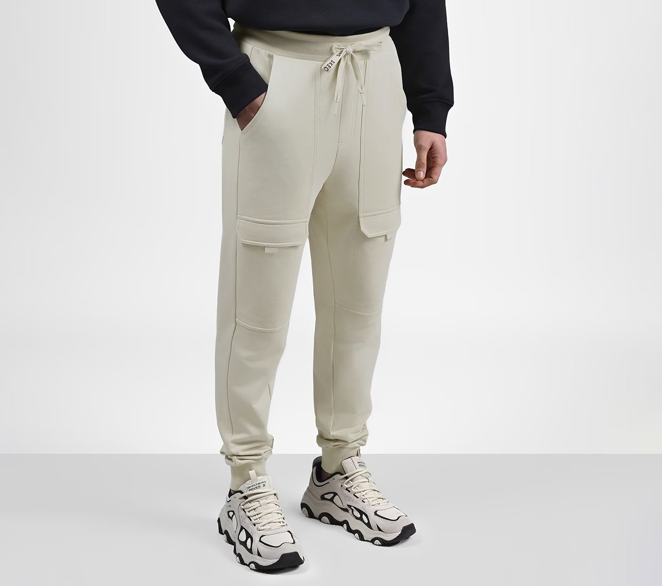 OASIS CARGO BTM, OFF WHITE/GREY Apparel Bottom View