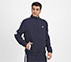 MENS COLORBLOCK TRACK JACKET, NAVY Apparel Bottom View