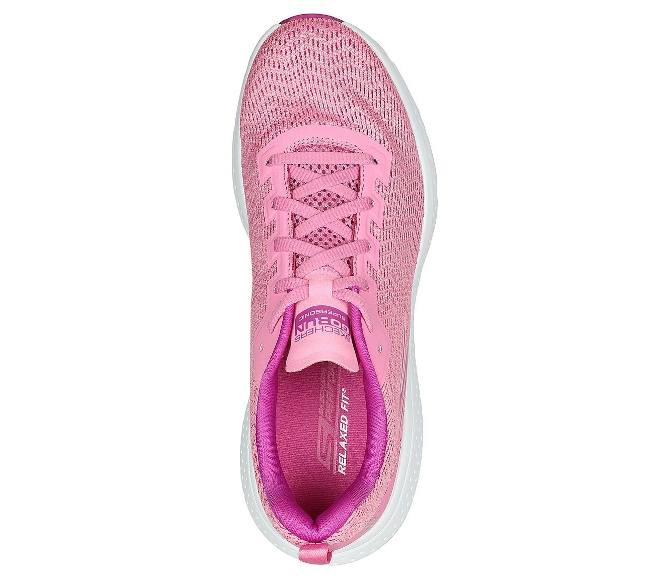 GO RUN SUPERSONIC, PPINK Footwear Top View