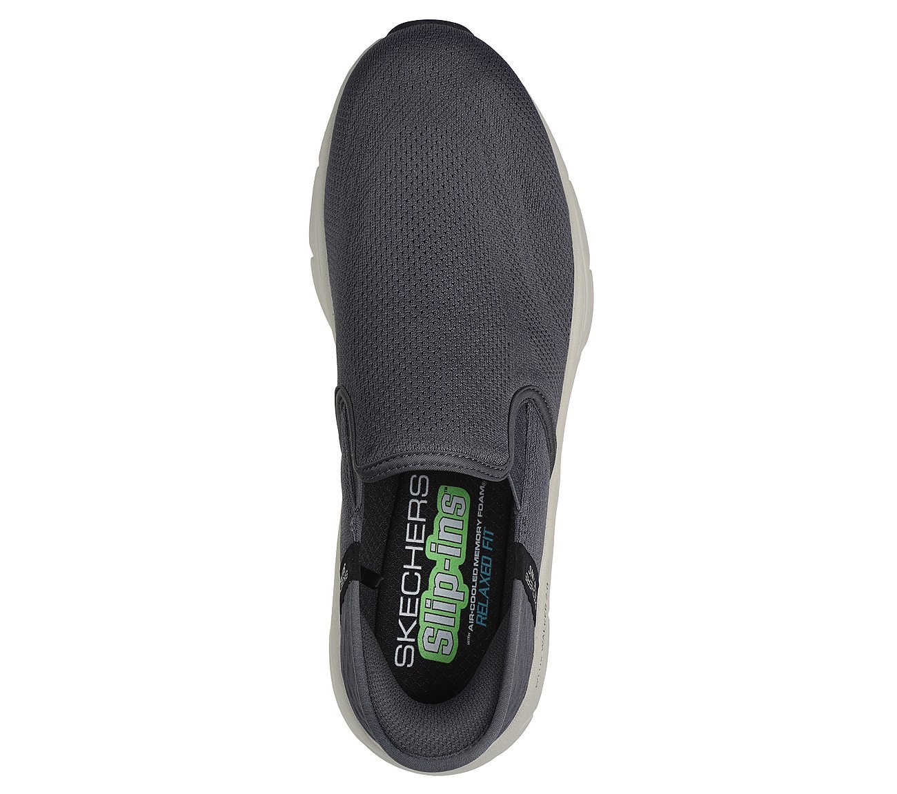 SKECHERS SLIP-INS RF: D'LUX WALKER 2.0 - REELER, CCHARCOAL Footwear Top View