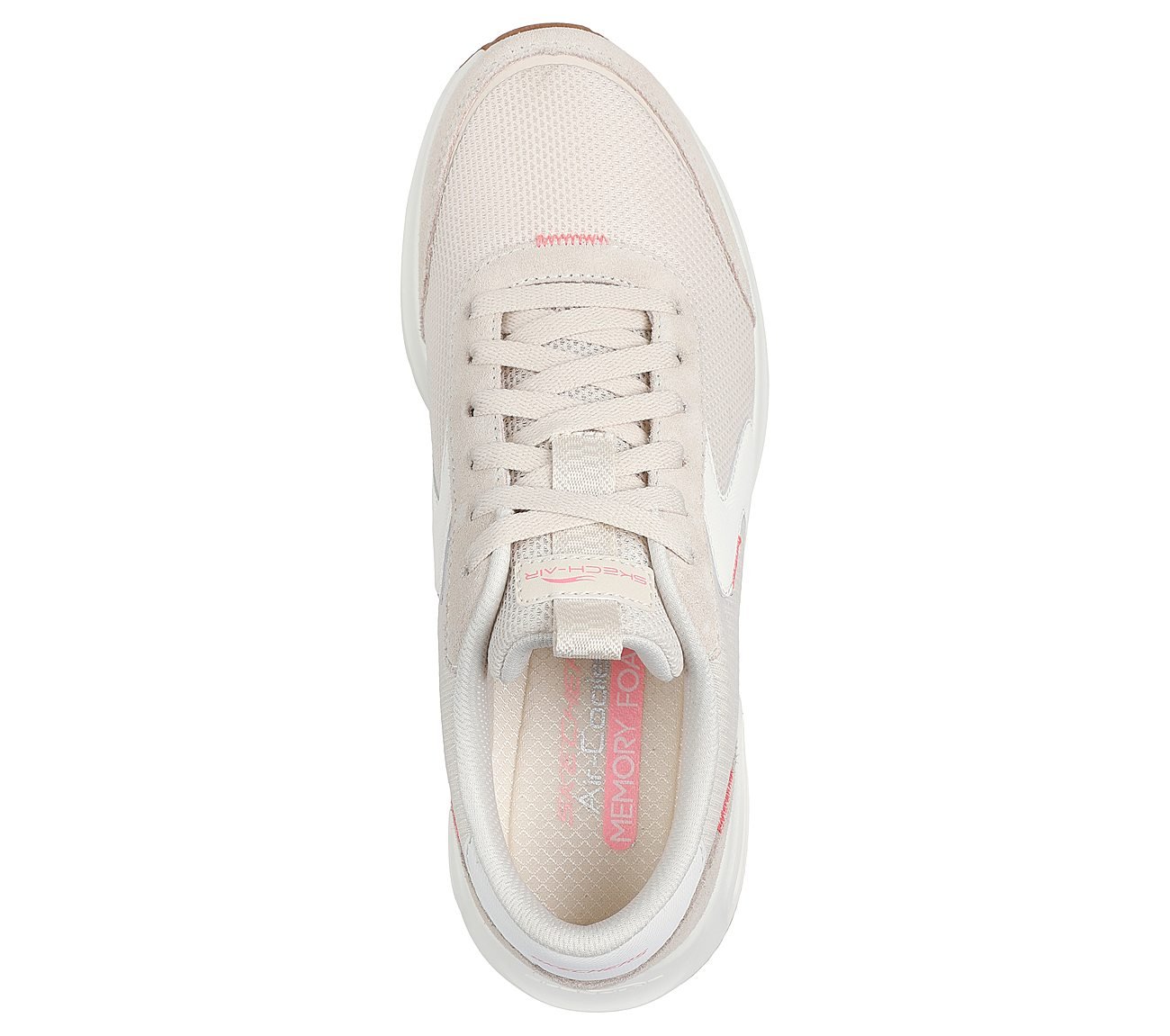 SKECH-AIR COURT-AIR WAVE, NATURAL/HT.PINK Footwear Top View