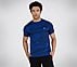 SS SKECHERS JACQUARD T-SHIRT, ROYAL