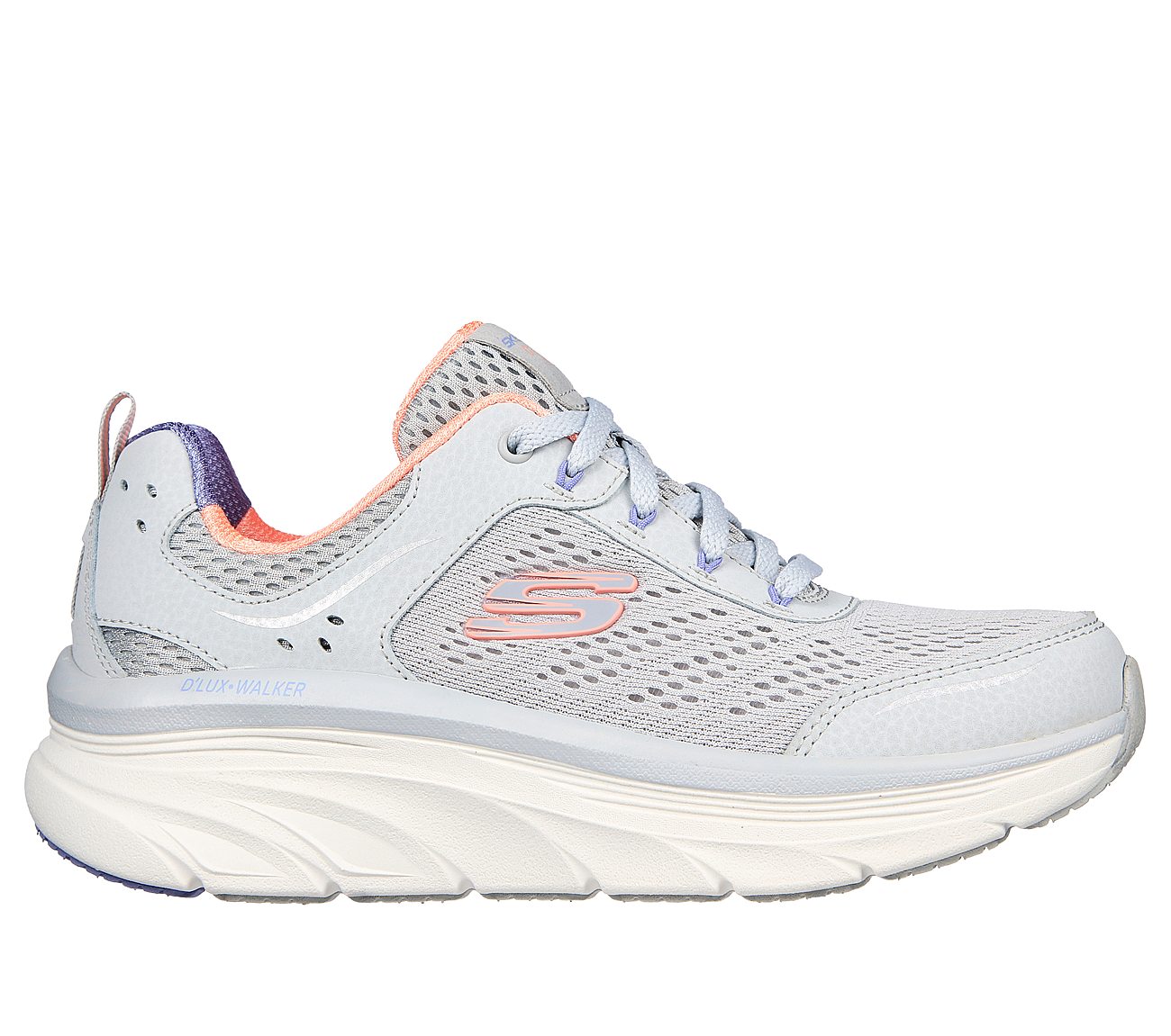 D'LUX WALKER-INFINITE MOTION, LIGHT GREY/CORAL Footwear Lateral View