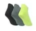 3 Pack of MENS NON TERRY LOW CUT, BLACK/CHARCOAL/LIME