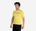 SKECHERS PERFORMANCE T-SHIRT, YELLOW GREY