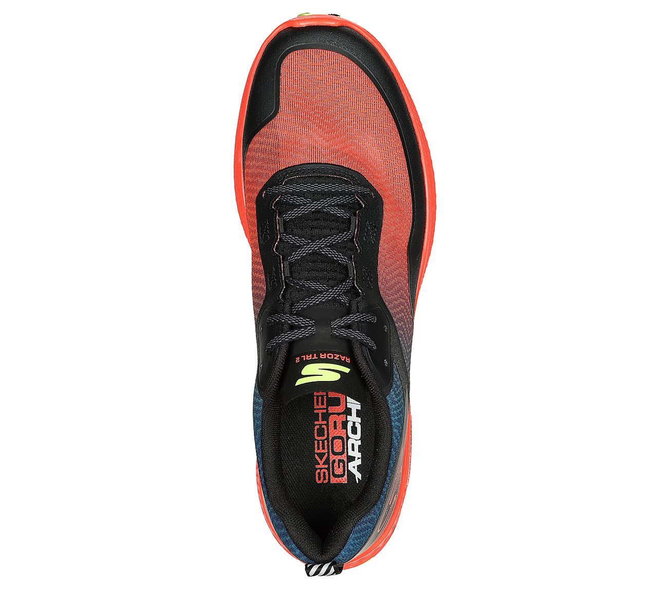 GO RUN RAZOR TRL - 2, BLACK/MULTI Footwear Top View