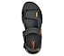 GO WALK ARCH FIT SANDAL-MISSI, CHARCOAL/ORANGE Footwear Top View