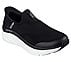 Skechers Slip-ins Relaxed Fit®: D'Lux Walker - Homebound, BLACK/WHITE Footwear Lateral View