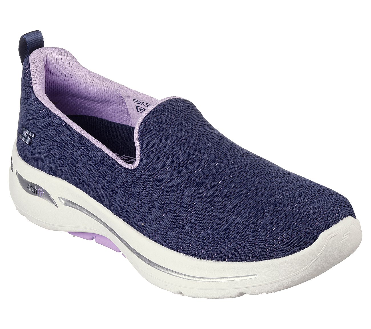 Skechers Navy Go Walk-Arch-Fit-O Slip On Shoes For Women - Style ID ...