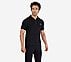 MENS 1/4 ZIP POLO, BLACK