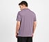 MENS TIPPING POLO, PURPLE/LIME Apparel Left View