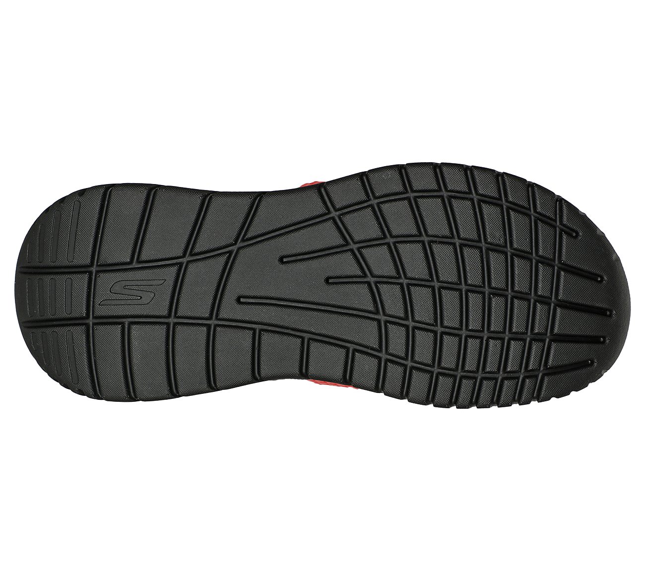 GO RECOVER SANDAL, RED/BLACK Footwear Bottom View