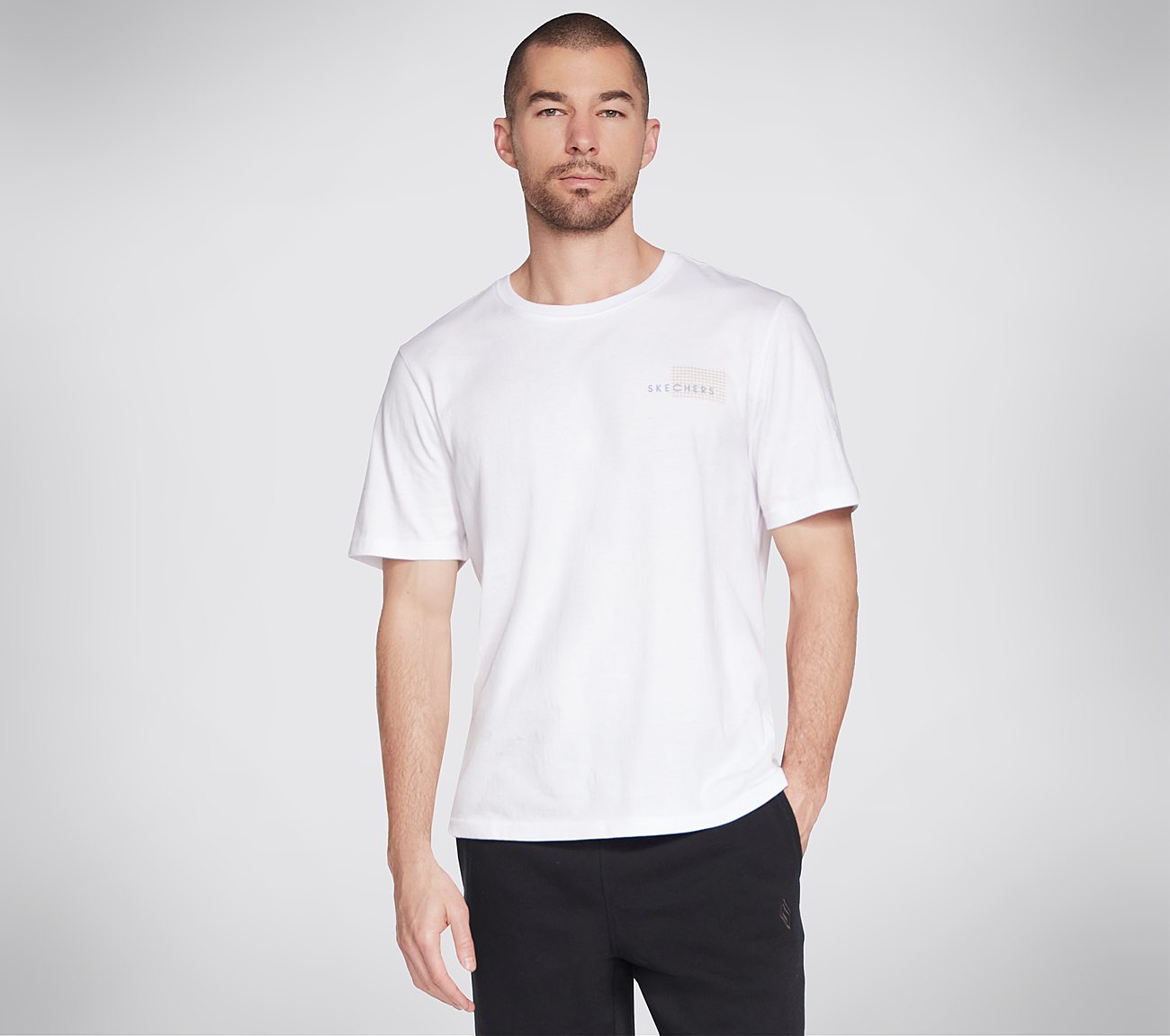 SKECHERS OFF THE GRID T-SHIRT, WWWHITE Apparels Lateral View