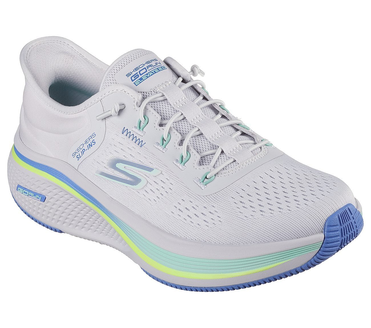 GO RUN ELEVATE 2.0 - BANYAN, GREY/BLUE Footwear Right View