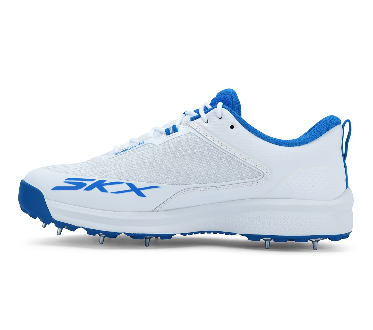 CRICKET ELITE, WHITE/LT.BLUE Footwear Left View