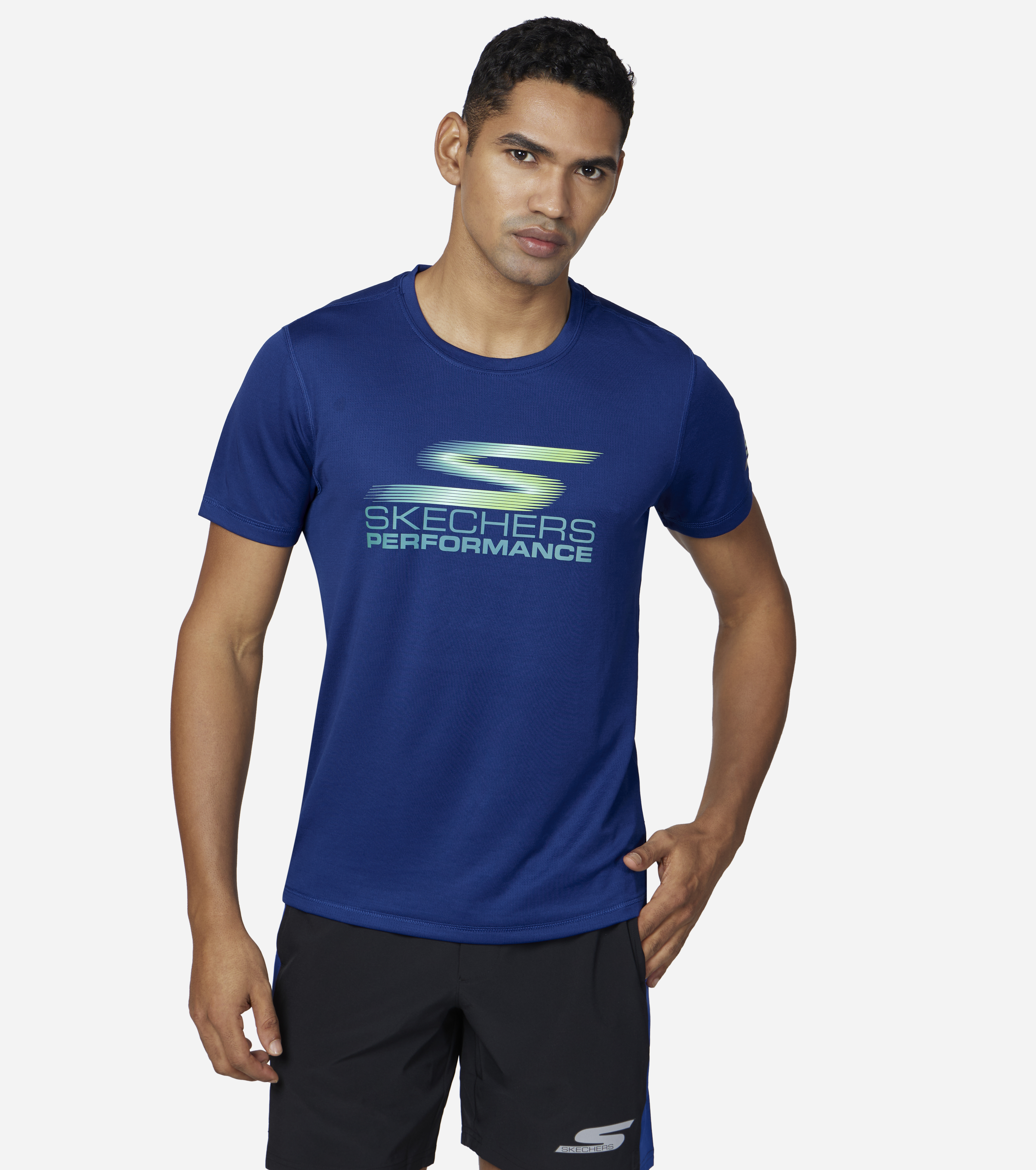 Skechers t on sale shirt blue