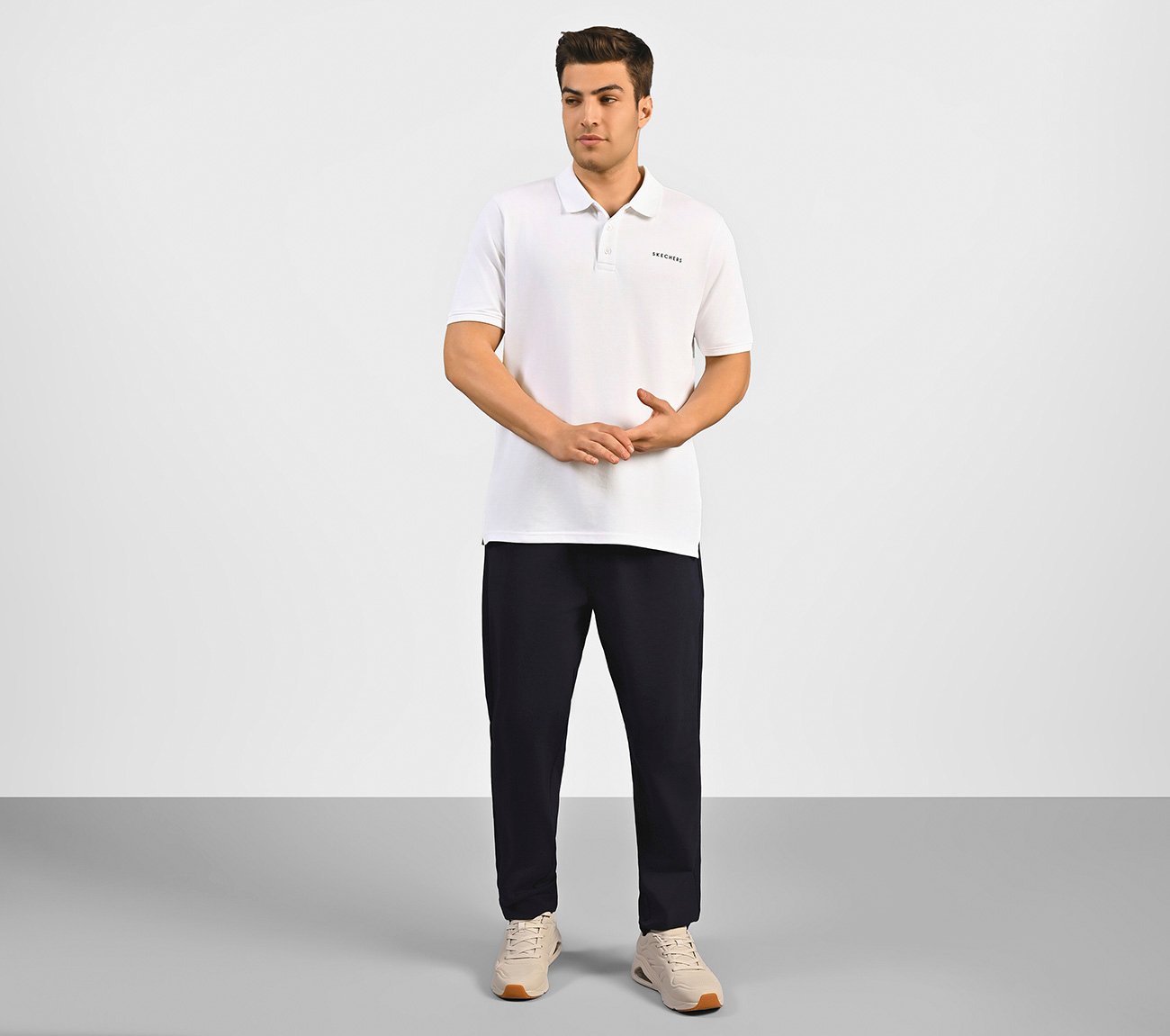 MENS CORE POLO, WHITE Apparel Right View