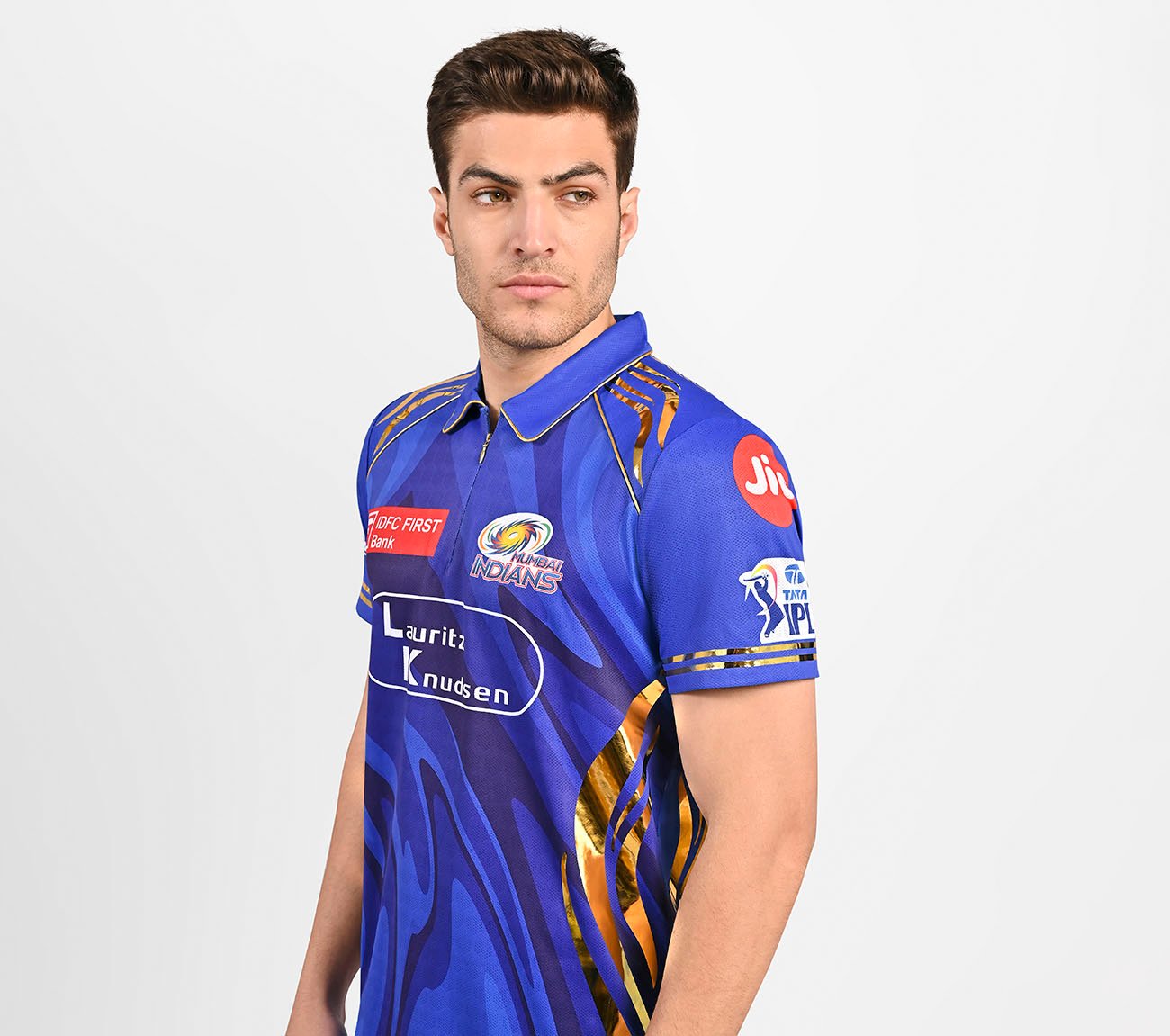 MUMBAI INDIANS: IPL PLAYER EDITION 2025, ROYAL/NAVY/LIME Apparel Left View