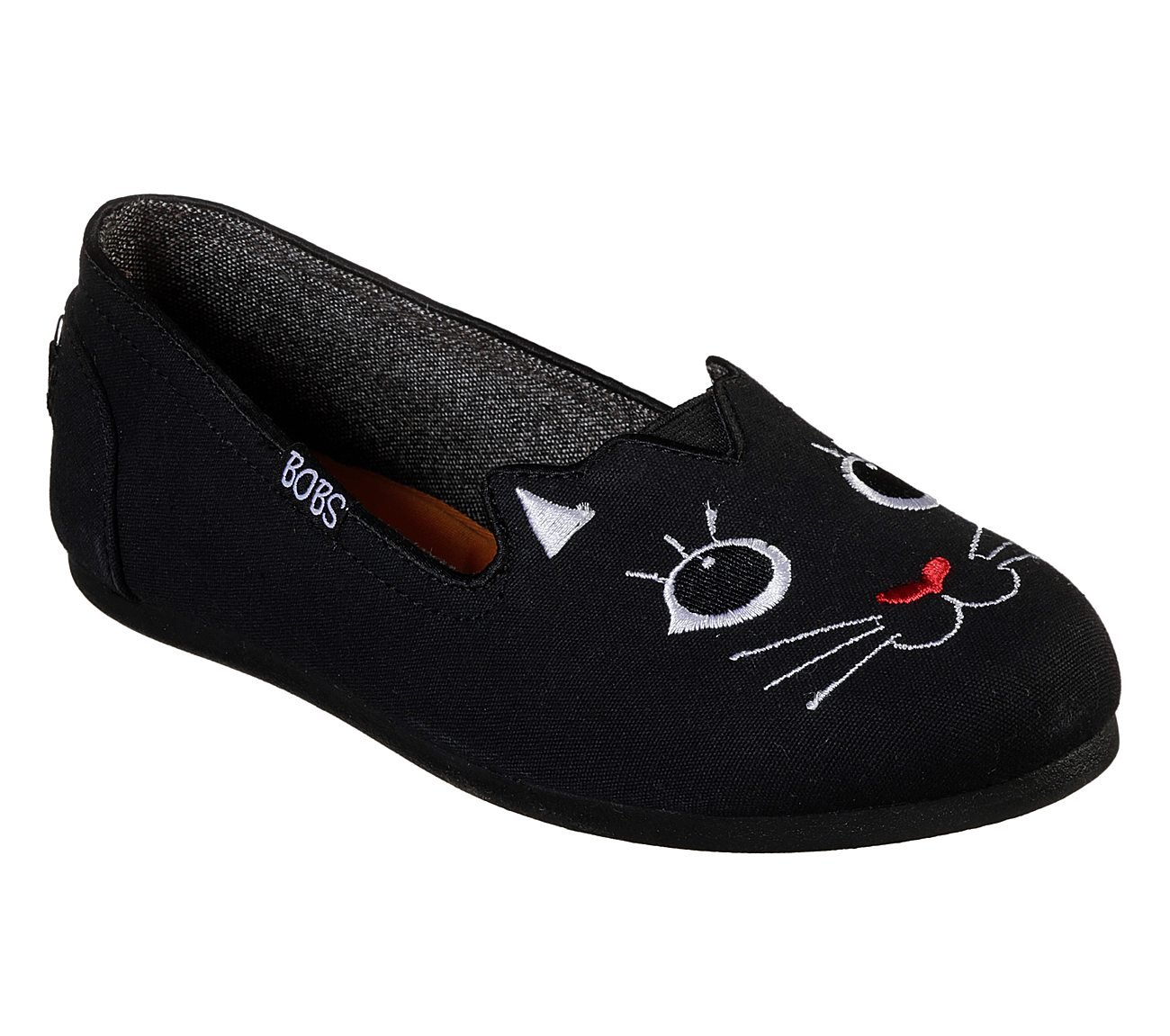 BOBS PLUSH - CATTITUDE, BBBBLACK Footwear Lateral View