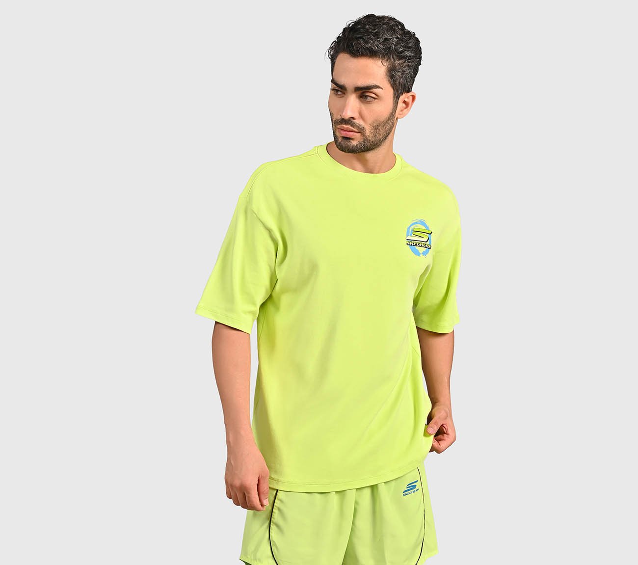 PICKLEBALL OVERSIZE T-SHIRT, LIME Apparel Bottom View