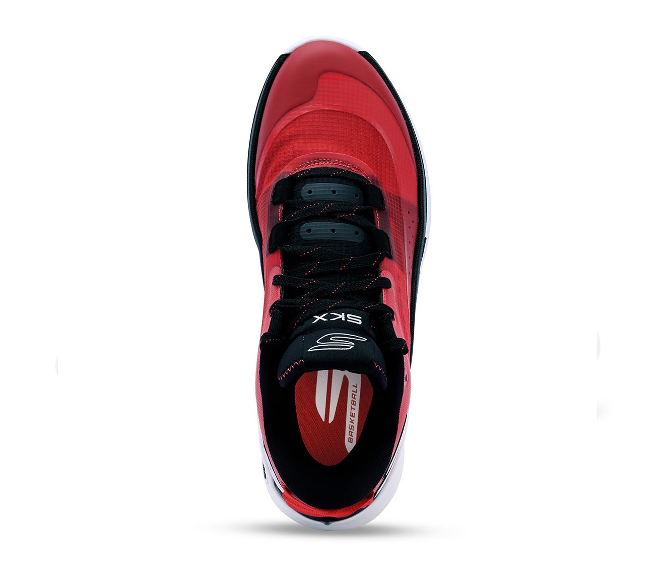 SKX RESAGRIP- Basketball, RED/BLACK Footwear Top View