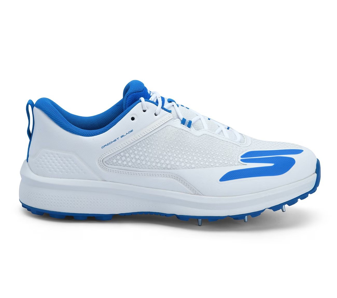 CRICKET BLADE, WHITE/LT.BLUE Footwear Lateral View